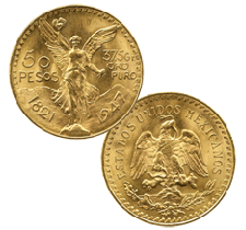 Mexican Pesos Gold Coins